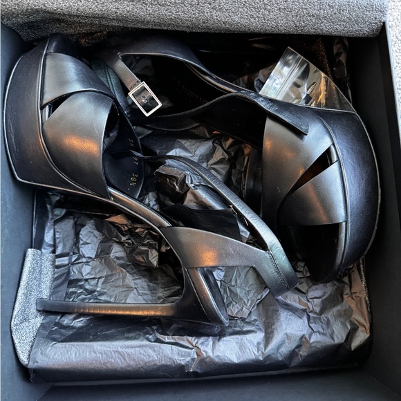 YSL Tribute Platform Sandals - Picture 2 of 8